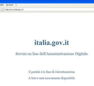 il sito italia.gov.it irraggiungibile